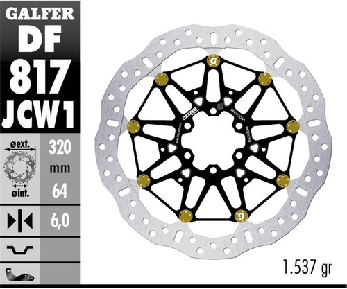Disque frein avant galfer - disque,