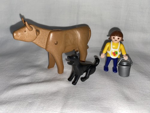 Playmobil vache chien vintage - chien,