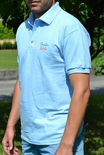 POLO BLEU CIEL UNISEXE Brodé