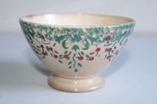 Ancien petit bol en faïence de Gien, décor au pochoir, diamètre 10.5 cm