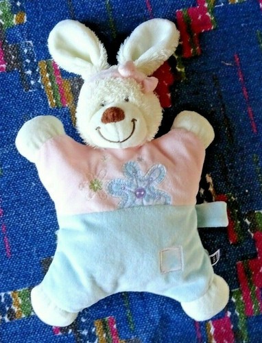 Doudou semi plat tex - plat, lapin