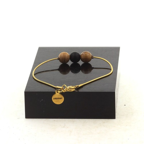 Bracelet acier doré - bracelet, en
