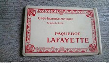 pochette 10 vues  du paquebot lafayette compagnie transatlantique french line