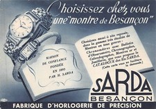 BESANÇON - Montre SARDA (carte publicitaire)