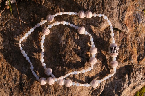 Collier sautoir étain - collier, en