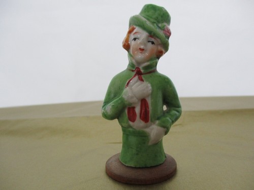 Japanese green suit hat pin - green, &