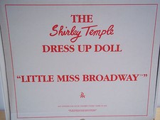 Shirley Temple Dress Up Outfit - Little Miss Broadway - Danbury Mint - MIB