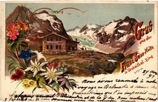 PC AUSTRIA GRUSS AUS STUBAITHAL TIROL FRANZ SENN HÜTTE VORLAUFER (a59789)