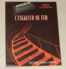 Dépliant Publicitaire promo Livre L'ESCALIER de FER Captain F.E. RODRIGUEZ 1958