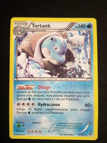 Carte pokémon tortank - carte, 16/101