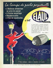 Publicité Advertising 0524 1957   Elaul  lampe de poche  voltabloc
