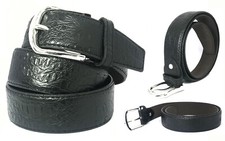 Nouveau Ceinture En Cuir Noir
