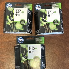 Lot of 3 HP 940XL Black Inkjet