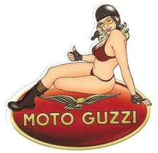 MOTO GUZZI left Pin Up gauche