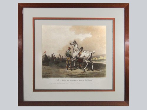 Grande lithographie ancienne - grande,