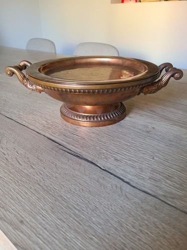 Ancien chauffe plat cuivre - plat, en
