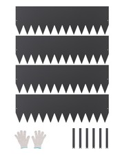 VEVOR Bordure Paysagère Jardin Acier Résistante à la Rouille 4PCS 1016x304,8 mm