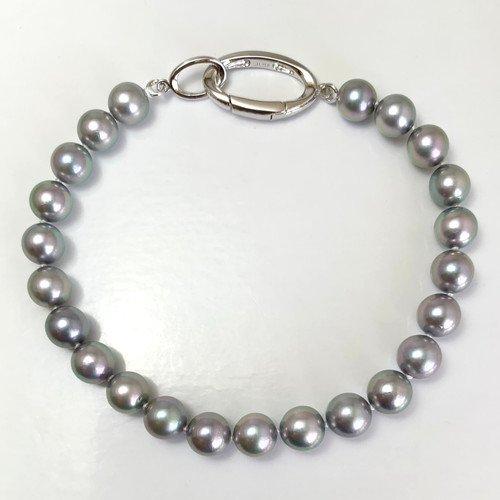 Bracelet rond gris violet - rond, gris-violet