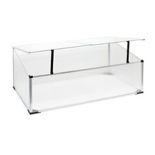 Mini Serre de jardin Aluminium 100x60x40cm Bâche Film grillagé en PE Potager