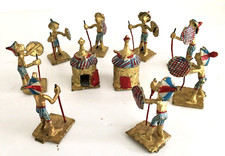 AFRIQUE - VILLAGE FIGURINES en BRONZE du  GHANA - AOF années 50 - JEU D'ÉCHEC ?