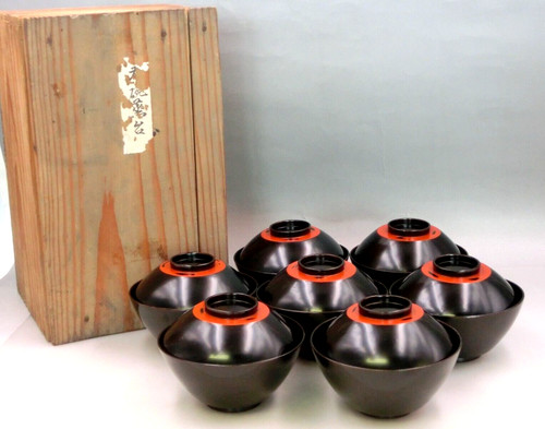 Vintage japonais bois soupe - japonais, en