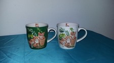 2 MUGS TASSES EN PORCELAINE
