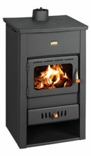 Poêle à bois avec bouilleur et avec dessus en fonte -Prity K2 CP W10 6.2+7.1 KW