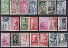 Colonies françaises ALGERIE années 1940-1950 LOT DE 21 TIMBRES N** AL17