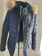 Superbe Manteau Doudoune Parka bleu foncé SUD EXPRESS T. 38/M Bel état 