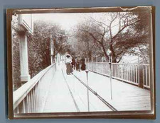 France, Paris, Trottoir roulant  Vintage citrate print. Exposition Universelle d