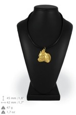Amstaff Type 3 - Doré/Plaqué Or Collier avec Le Image Un Chien Art Dog