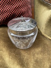 Ancienne Bonbonnière Art Déco  Cristal Et Métal Argenté Gallia