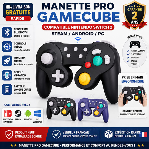 Manette gamecube bluetooth - manette,