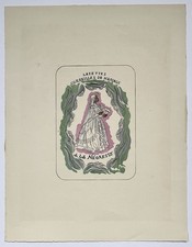 Lithographie Art Déco Jacques Boullaire Publicité Mode Layettes Mariage Négresse