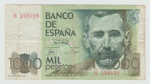 Espagne 1000 pesetas 1979 - -,