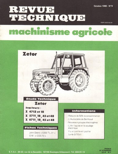Revue technique tracteurs - revue,
