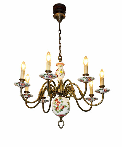 Grand lustre ancien laiton - grand,