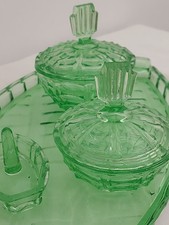 Art Deco Uranium Glass Vanity