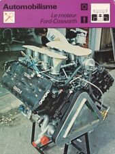 AUTOMOBILE carte fiche photo LE MOTEUR FORD-COSWORTH