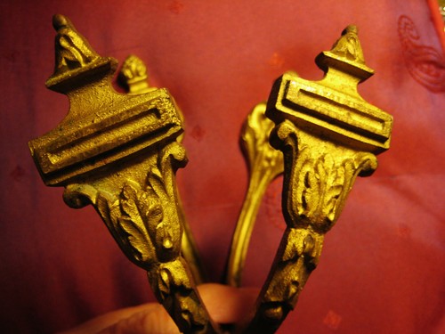 Embrasse bronze ancien feuille - bronze,