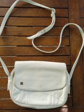 sac bandoulière cuir blanc