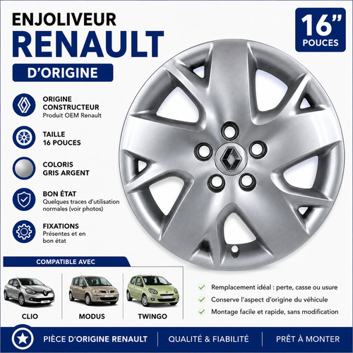 Enjoliveur renault origine - renault, d’origine