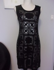 Robe noire et cloutée CICERO - Taille L