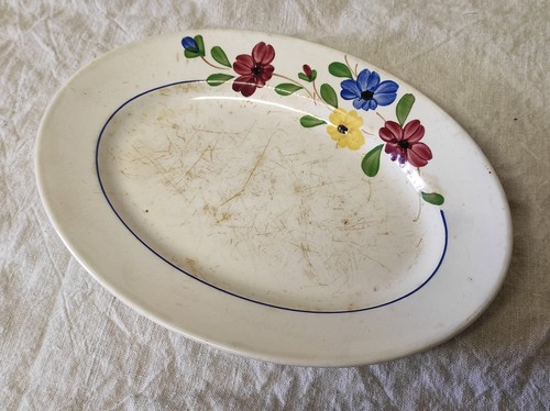 Ancien plat ovale - plat,