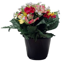 Pot de fleurs artificielles