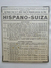 5/1931 PUB HISPANO-SUIZA MOTEUR AVIATION RECORDS DU MONDE MERMOZ ROSSI DORET AD