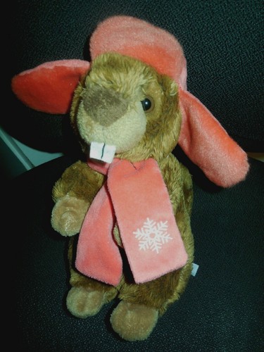 Doudou peluche marmotte bonnet - doudou,