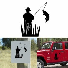 Pêcheur Autocollant Vinyle Découpé