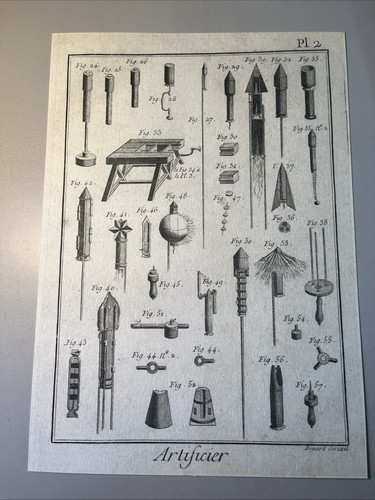 Artificier gravure xviiie - artificier, 02