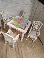 Barbie Table, Chaises Et Vaisselle, "Decor Collection" MATTEL 1998